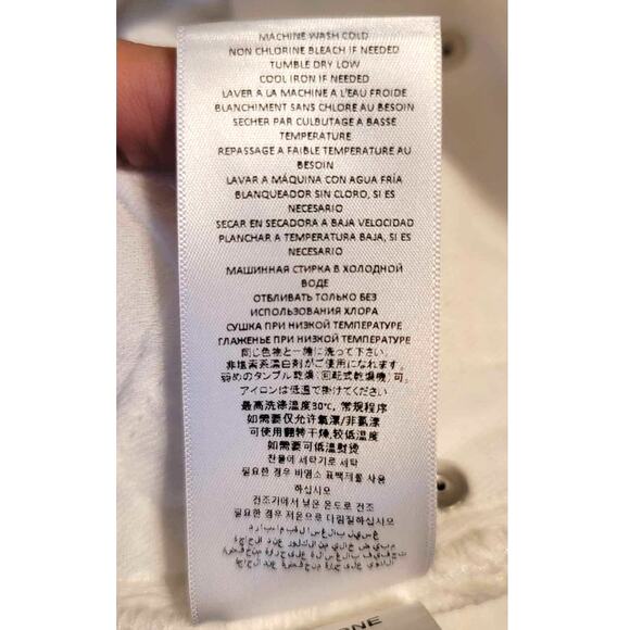 RE/DONE Originals 50s Cutoffs Button Fly Shorts White Plus 32 NEW - Picture 7 of 11